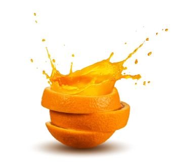 splashing orange juice