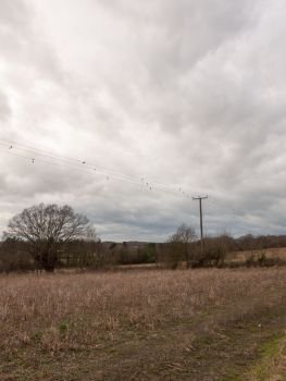 moody skyline clouds over autumn farm field ; essex; england; uk