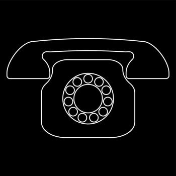 Retro telephone icon .