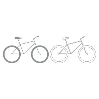 Bicycle grey set  grey set  icon .. Bicycle grey set  icon .