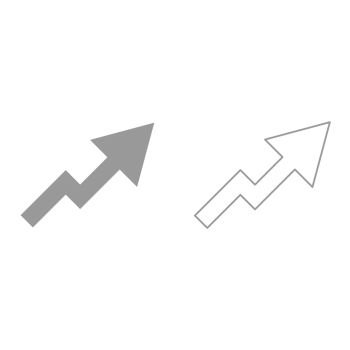 Chart of growth icon .