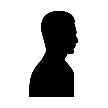 Profile side view portrait black icon .