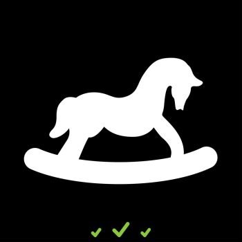 Toy horse it is white icon .. Toy horse it is white icon . Flat style
