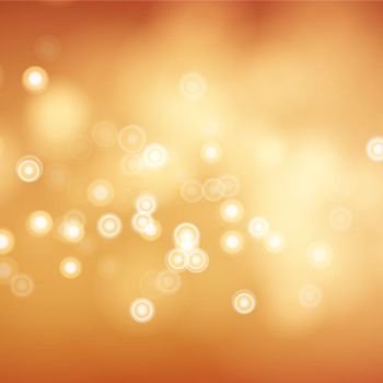 Blur Abstract Image With Shining Lights Vector. Orange Bokeh Background. Orange Bokeh Background Vector. Abstract Warm Blur And Bokeh Background.