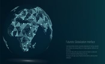 World Map Point. Africa. Vector Illustration. Composition, Representing The Global Network Connection, International Meaning. Futuristic Digital Earth.. World Map Point. Africa. Vector Illustration. Composition, Representing The Global Network Connection, International Meaning. Futuristic Digital Earth