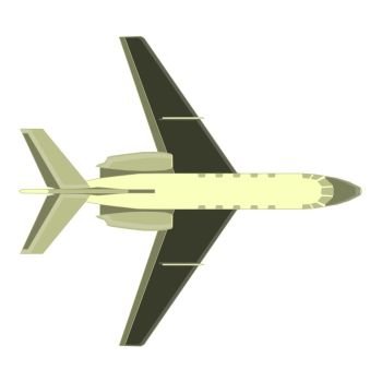 Aircraft airplane vector plane icon isolated color air airliner fly design element jet color shape