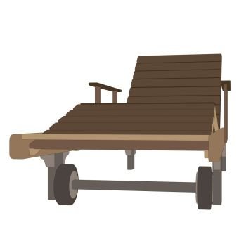 Vector chair illustration recliner icon beach summer lounge design relax vacation reclining isolated