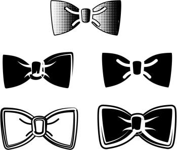 Bow Tie Icon Collection Vector Art Illustration