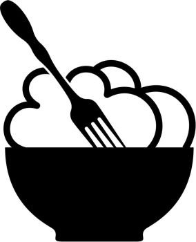 Food On Plate Icon Vector Art Illustration
