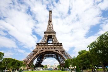 Eiffel Tower view from Mars Field Paris France