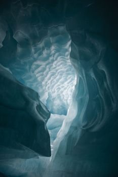 glacier ice cave. glacier ice cave in switzerland