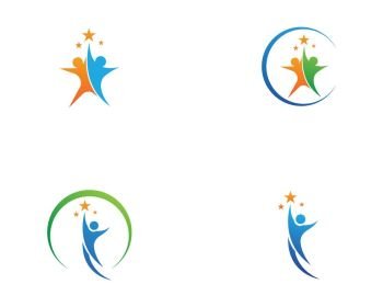 Star success people care logo and symbols template
