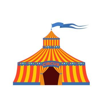 Circus tent, with the inscription 