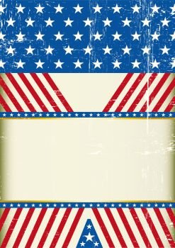 A grunge american background with a large empty space for your message