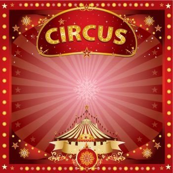 A greeting circus card for christmas or the new year 