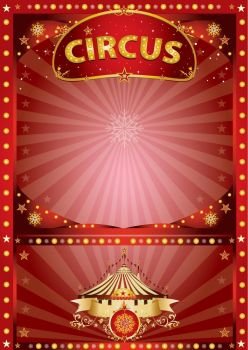 A circus poster for christmas and the new year for your advertising or your entertainment