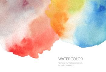 Abstract watercolor blot painted background. Texture paper. Isolated. Business card template.