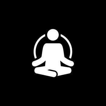 Yoga Fitness Icon. Flat Design.. Yoga Fitness Icon. Flat Design Isolated Illustration.