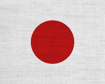 Textured flag of Japan in nice colors