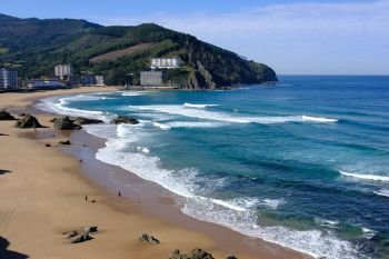 Beautiful resort destination. Summer atlantic ocean beach, Spain