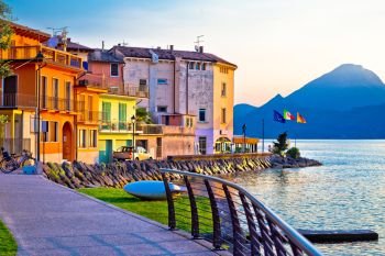 Porto village on Garda lake waterfront view, Veneto region of Italy