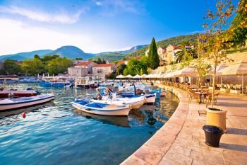 Town of Bol on Brac island waterfront view, Dalmatia region of Croatia