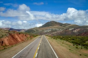 lost desert road in north Argentina quebrada. Desert road in north Argentina quebrada