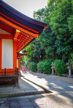 Temple in Maruyama japanese garden, Kyoto, Japan. Temple in Maruyama garden, Kyoto, Japan