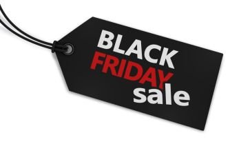 Black friday thanksgiving day and Christmas shopping sale price tag on white background concept 3d illustration.