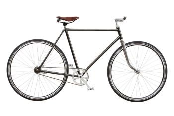 Vintage custom singlespeed bicycle isolated on white background. Vintage custom singlespeed bicycle isolated on white background.