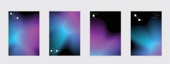 Minimal cover banner template. Geometric halftone colorful gradient texture. Futuristic abstract modern pattern with fluid colors creating digital art. Fluid gradient shape with transparent blend.