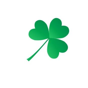 Saint Patrick s Day. Four leaf clover. Saint Patrick s Day. Green three leaf clover. Shamrock symbol isolated on white background