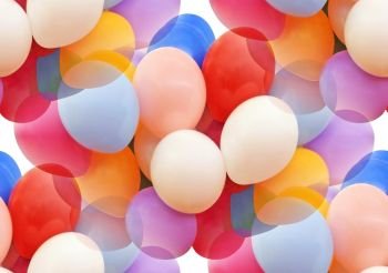 Lots of colorful balloons as seamless background