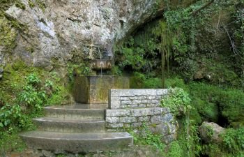 Fountain in the sanctuary of Covandonga, Asturias, Spain