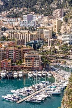 Monaco Fontvieille cityscape Monte carlo French Riviera. Monaco Fontvieille cityscape