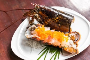 lobster sashimi groumet japanese cuisine