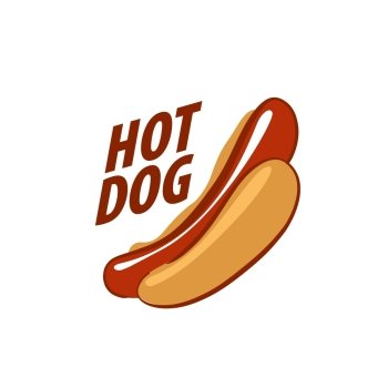 vector logo hot dog. logo design pattern hot dog. Vector illustration of icon