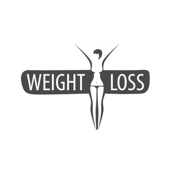 weight loss logo. logo design pattern diet. Vector illustration of icon