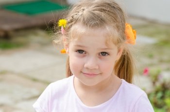 Portrait of a cute four-year girl. Portrait of a cute four year girl