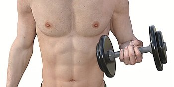 Man Exercising with Dumbbells as Fitness Concept