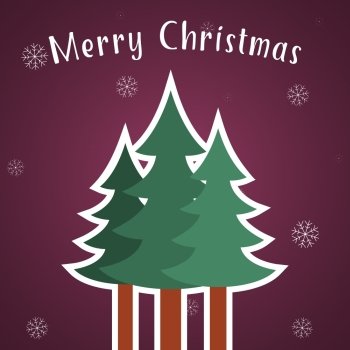 Merry Christmas greeting card template. Design for cover, greeting card, invitations printings, brochure or flyer. Vector illustration