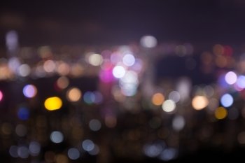 Abstract blurred lights background, Night city