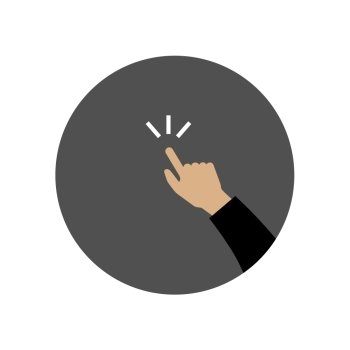 Hand pointing icon.. Finger pointing vector icon. Simple flat illustration.