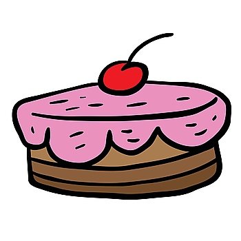 cherry cake cartoon