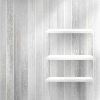 Layers Blank light wooden shelf. + EPS10 vector file
