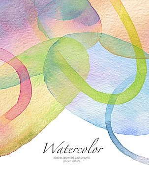 Abstract watercolor painted background. Paper texture.

