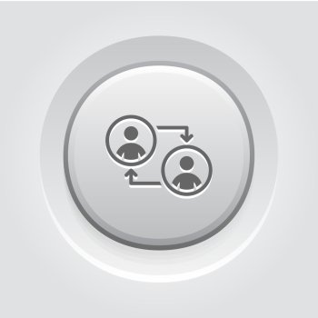 Retraining Icon. Business Concept. Retraining Icon. Business Concept. Grey Button Design