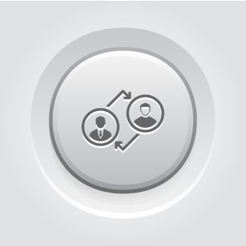 Coaching Icon. Business Concept. Coaching  Icon. Business Concept. Grey Button Design