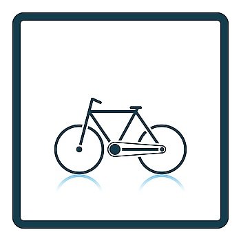 Ecological bike icon. Shadow reflection design. Vector illustration.
