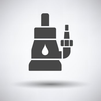 Submersible water pump icon on gray background with round shadow. Vector illustration.